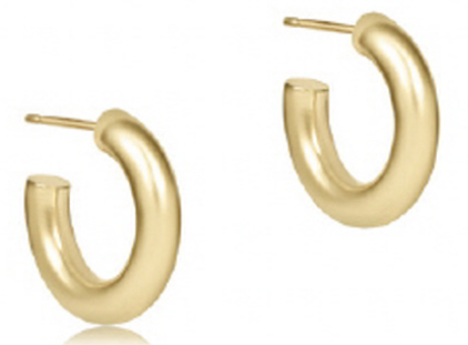 enewton - Round Gold 0.5" Post Hoop Earrings - 4mm - Smooth
