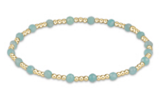 enewton - 6.25" Amazonite Gemstone Gold Sincerity Pattern 3mm Bead Bracelet