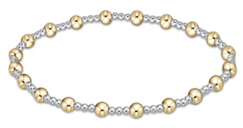 enewton - 7.25" Classic Sincerity Pattern 4mm Bead Bracelet - Mixed Metal