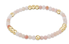 enewton - 6.75"  Worthy Pattern 3mm Bead Bracelet - Pink Opal