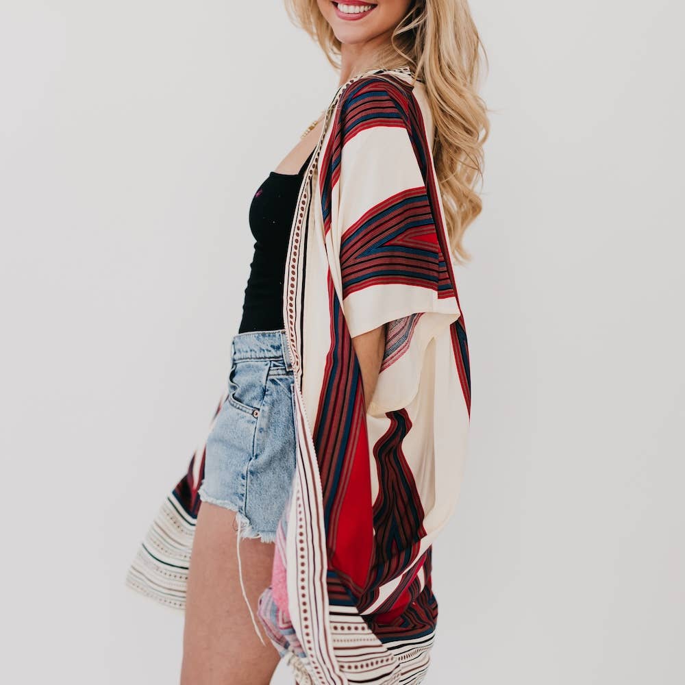 In The City Of Paradise Kimono: Black