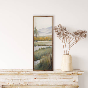Creek With Tall Trees: 8 x 24 x 1.5