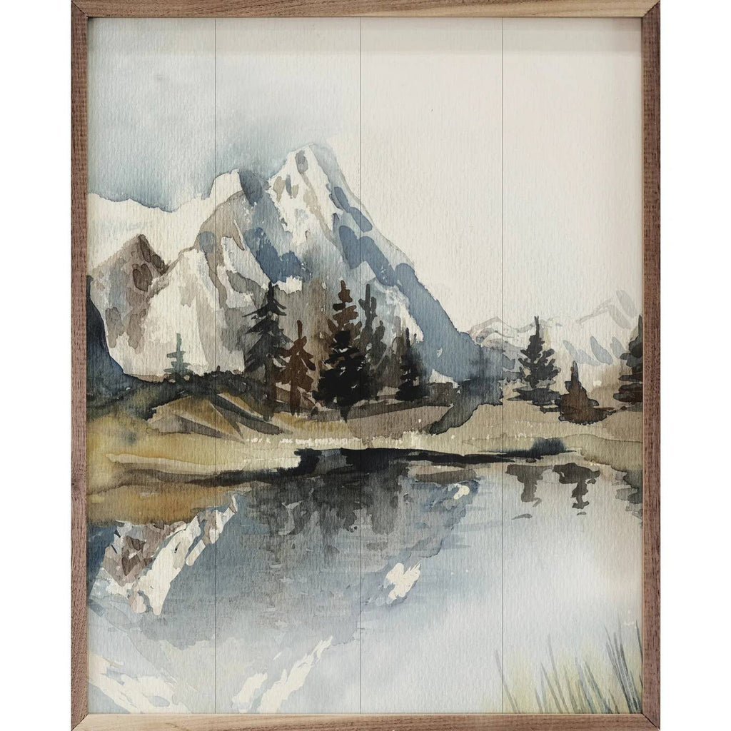 Watercolor Mountain Landscape: 16 x 20 x 1.5