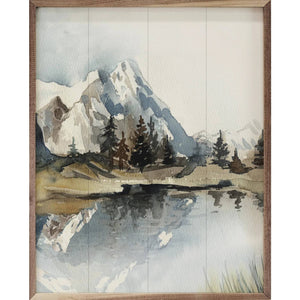 Watercolor Mountain Landscape: 16 x 20 x 1.5