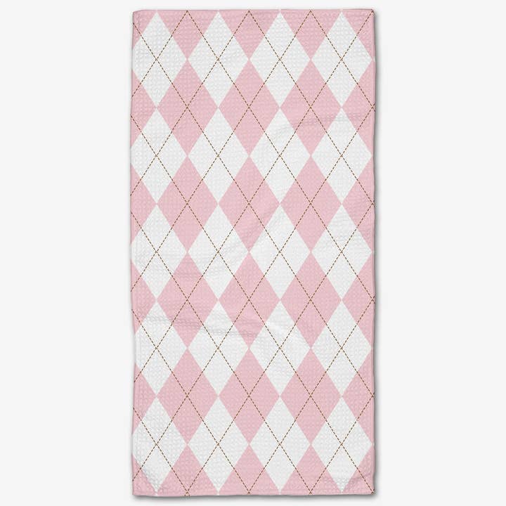 Geometry - Cotton Candy Argyle Bar Towel