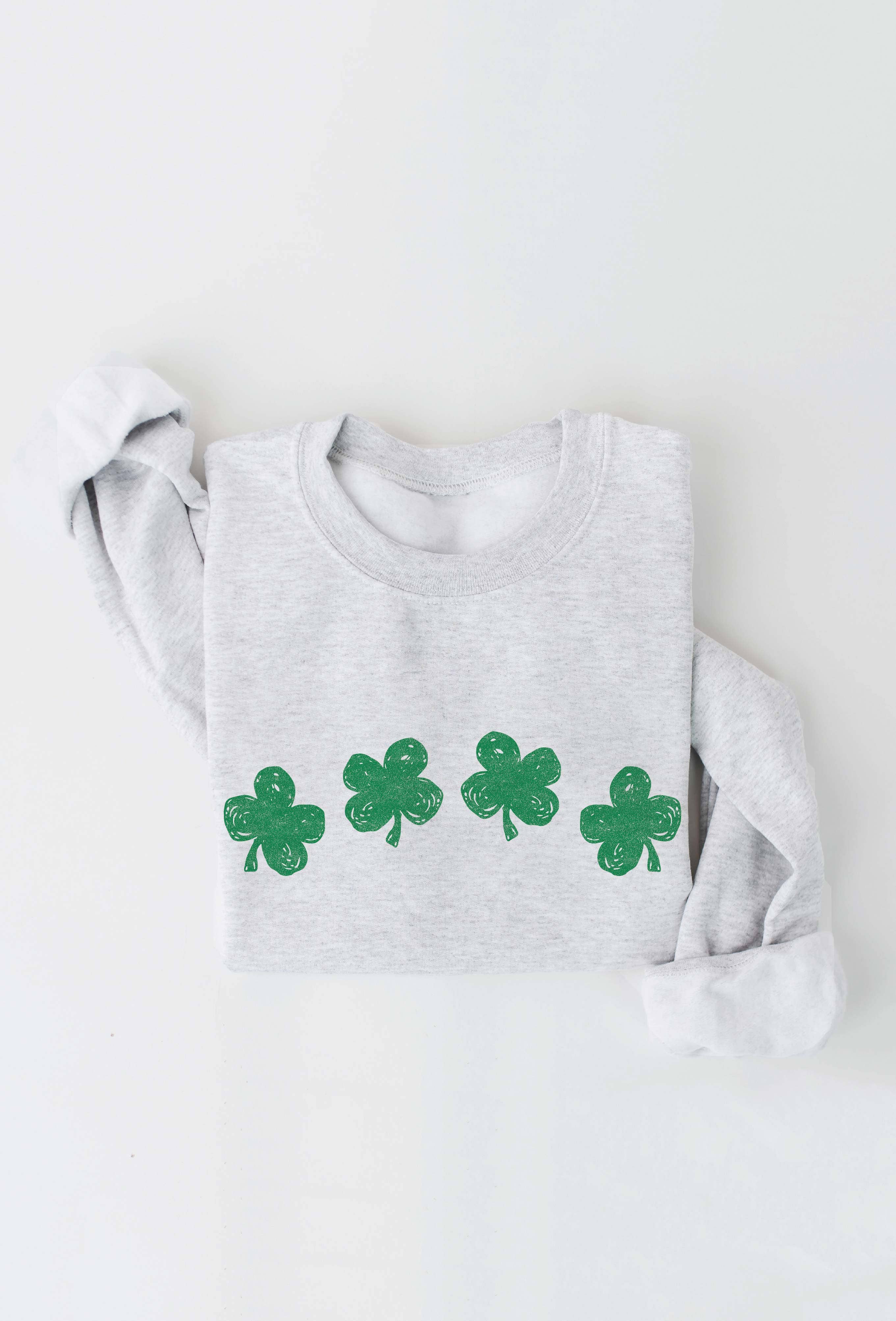 CLOVER ROW Graphic Sweatshirt: HEATHER FOREST