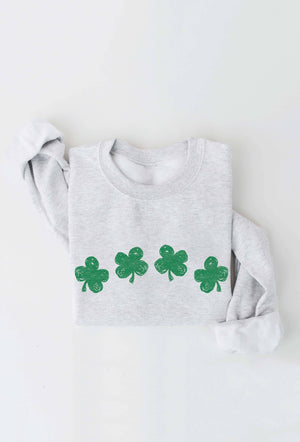 CLOVER ROW Graphic Sweatshirt: HEATHER FOREST