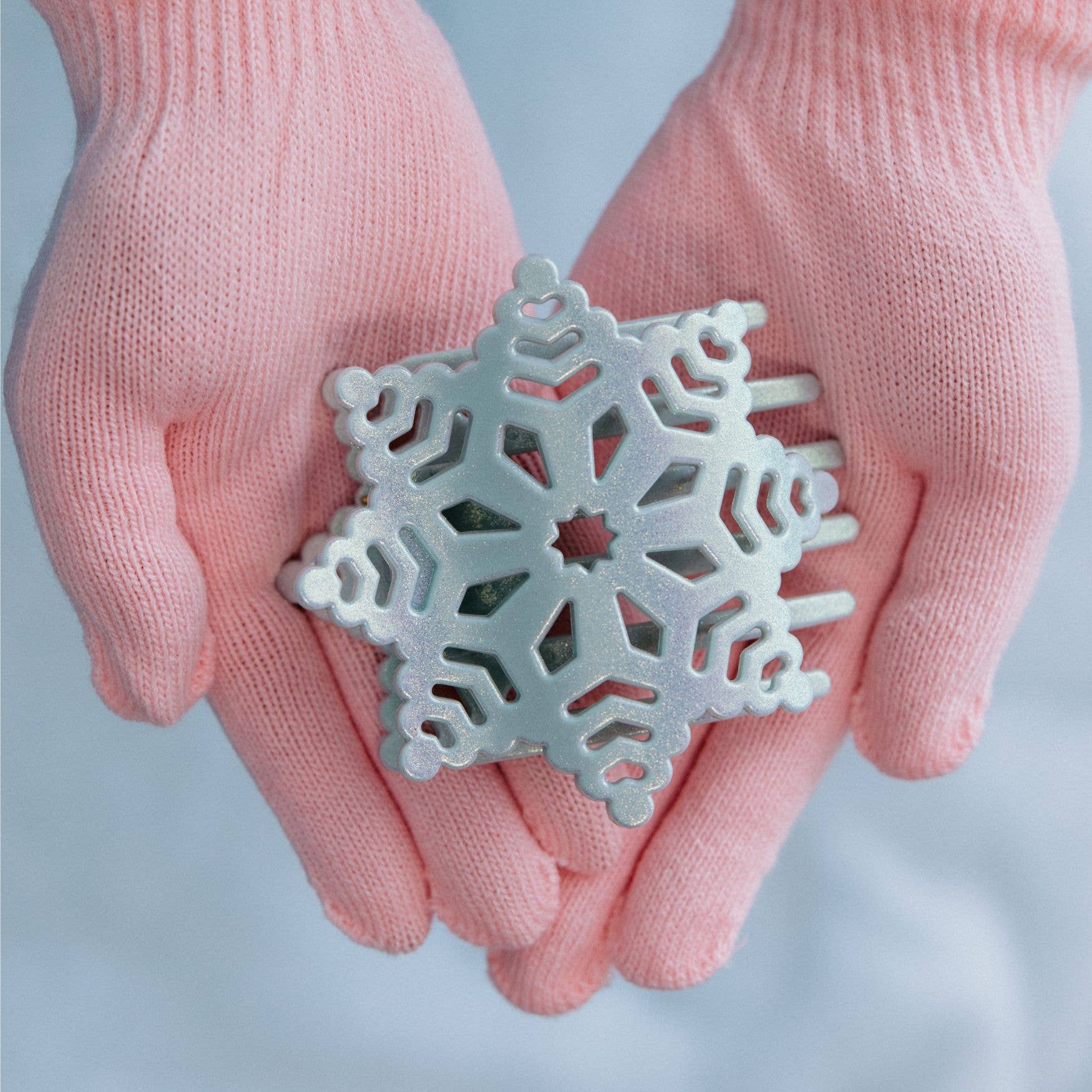 Flat Hair Clip | Medium | Snowflake