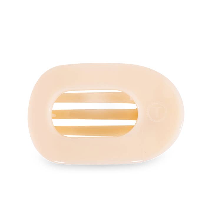 Almond Beige Flat Round Clip (3 Sizes)