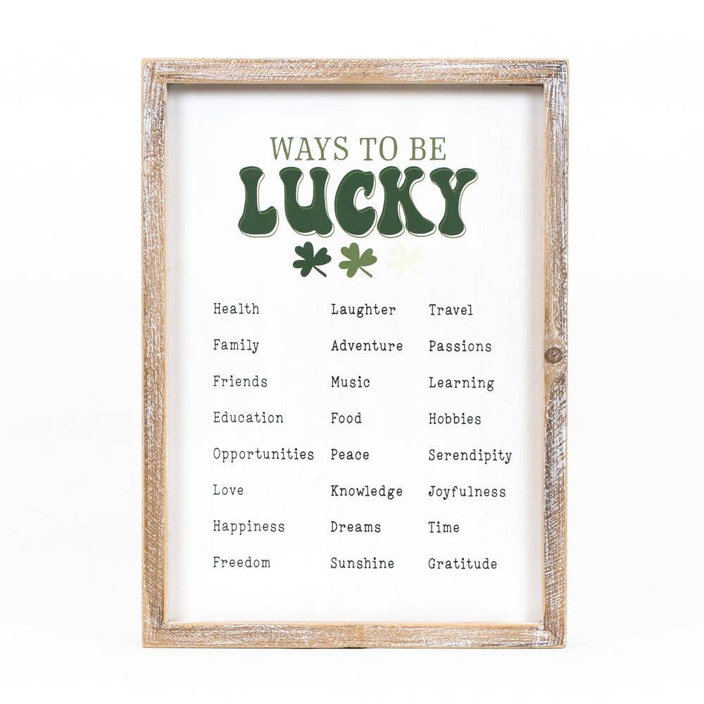 20139 - 10x14  frame sign (LOVE/LUCKY)  Valentine St Patrick 20139
