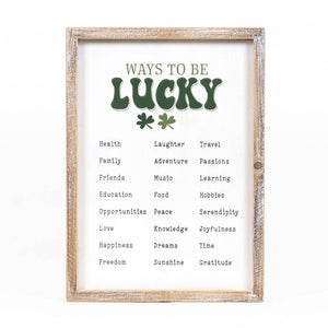 20139 - 10x14  frame sign (LOVE/LUCKY)  Valentine St Patrick 20139