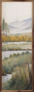 Creek With Tall Trees: 8 x 24 x 1.5