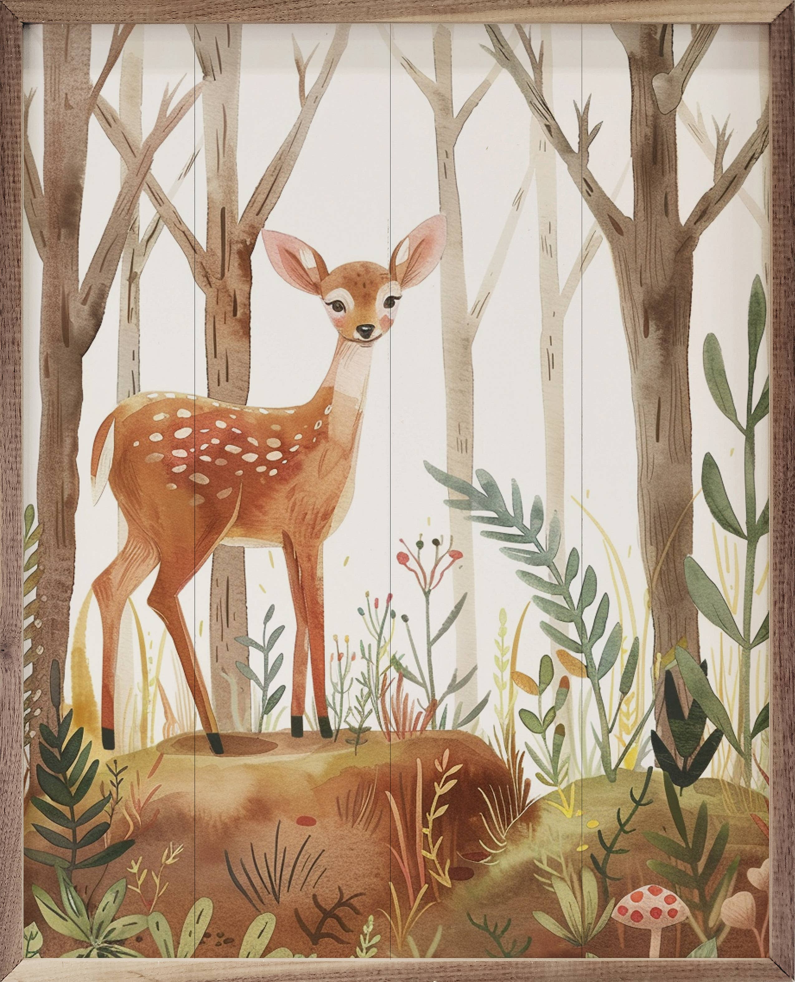 Woodland Animal Deer: 8 x 10 x 1.5