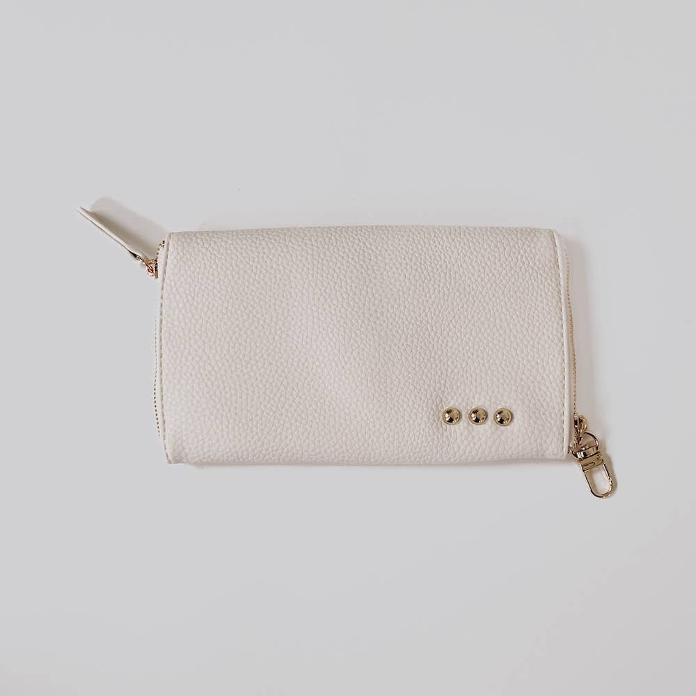Skyla 2-in-1 Glasses Case Holder: Cream
