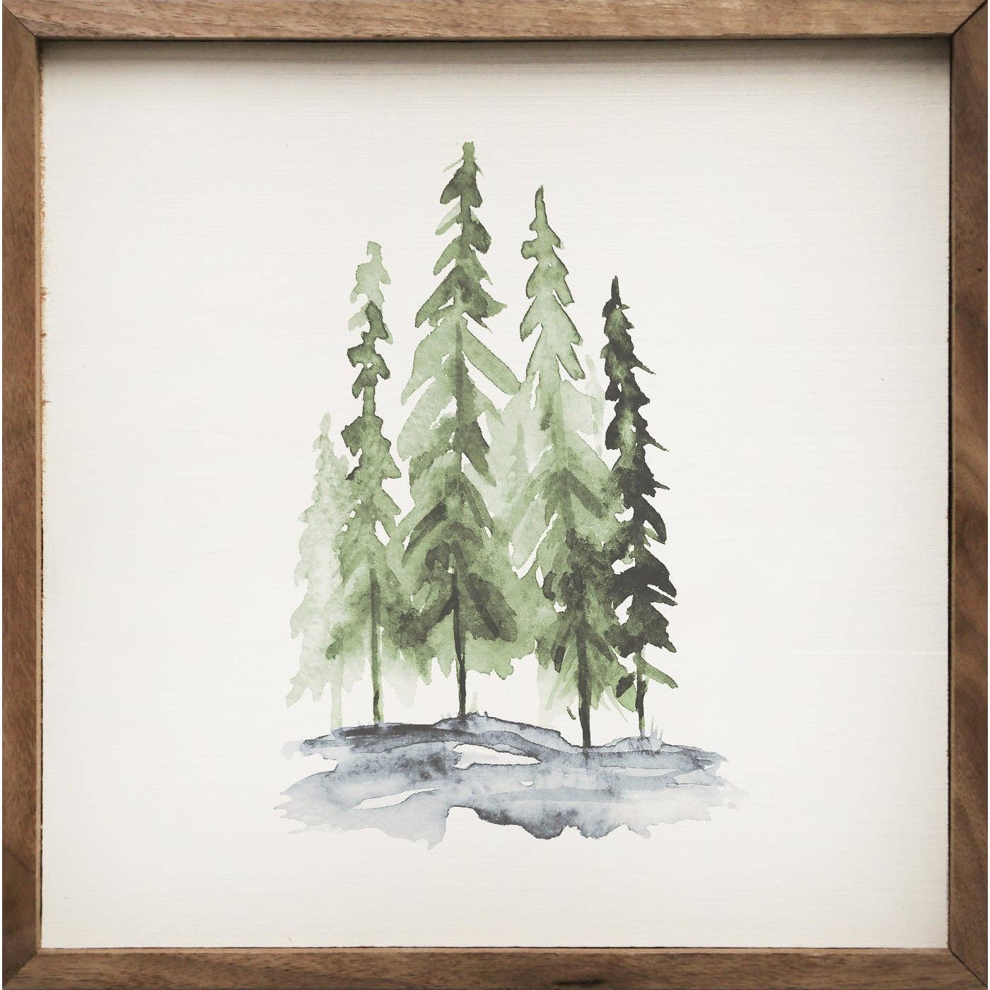 Watercolor Pines: 12 x 12 x 1.5