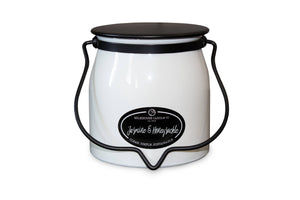 16 oz Butter Jar Candle: Jasmine & Honeysuckle