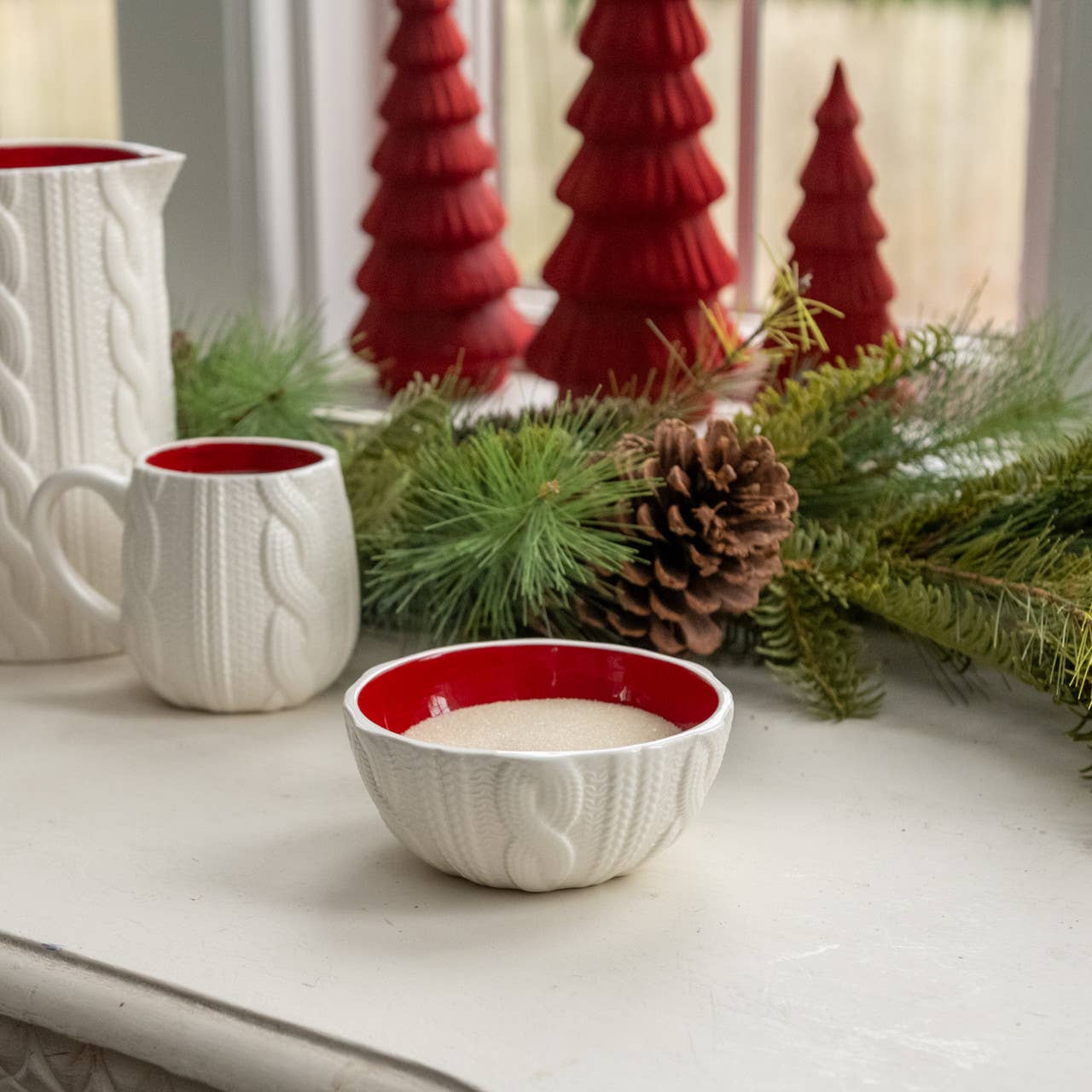 5" CREAM SWEATER BOWL