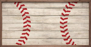 Baseball Whitewash: 16 x 8 x 1.5