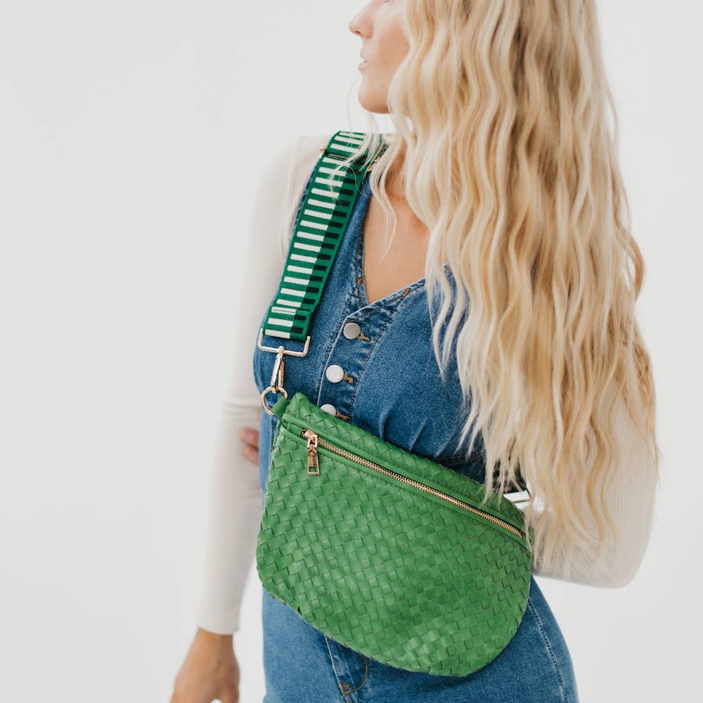 Westlyn Woven Bum Bag *NEW COLORS ADDED*: Woven Checkered Navy