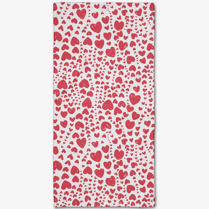 Geometry - Bubble Hearts Bar Towel