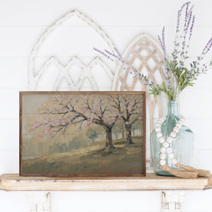 Spring Pink Blossom Tree: 16x10