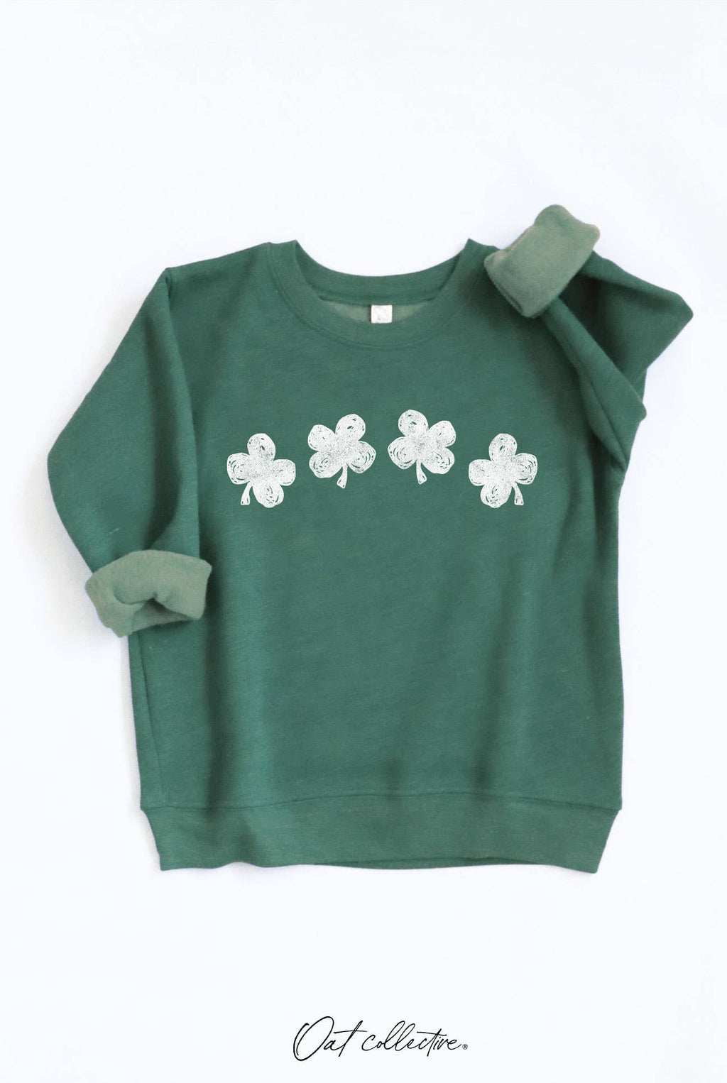 CLOVER ROW Toddler Graphic Sweatshirt: HEATHER FOREST