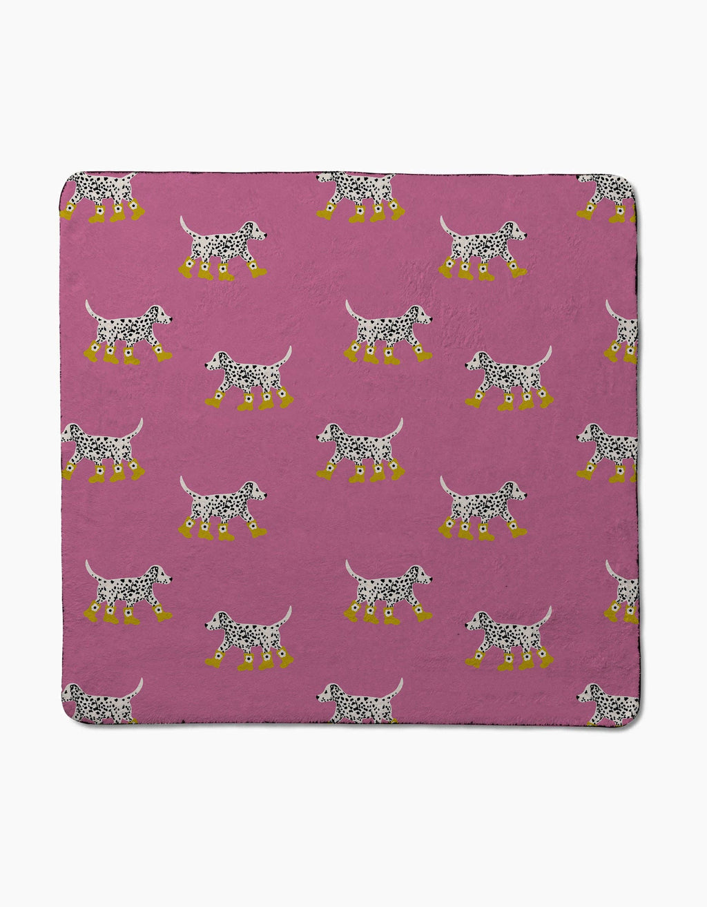 Dalmatian In Boots Pink Plush Towel