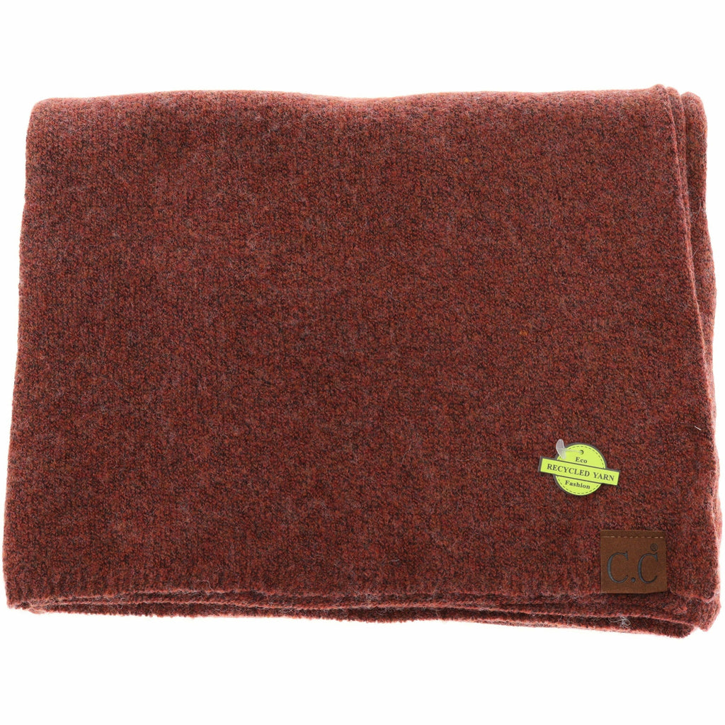 Soft Ribbed C.C Scarf SF2075: Burnt Henna
