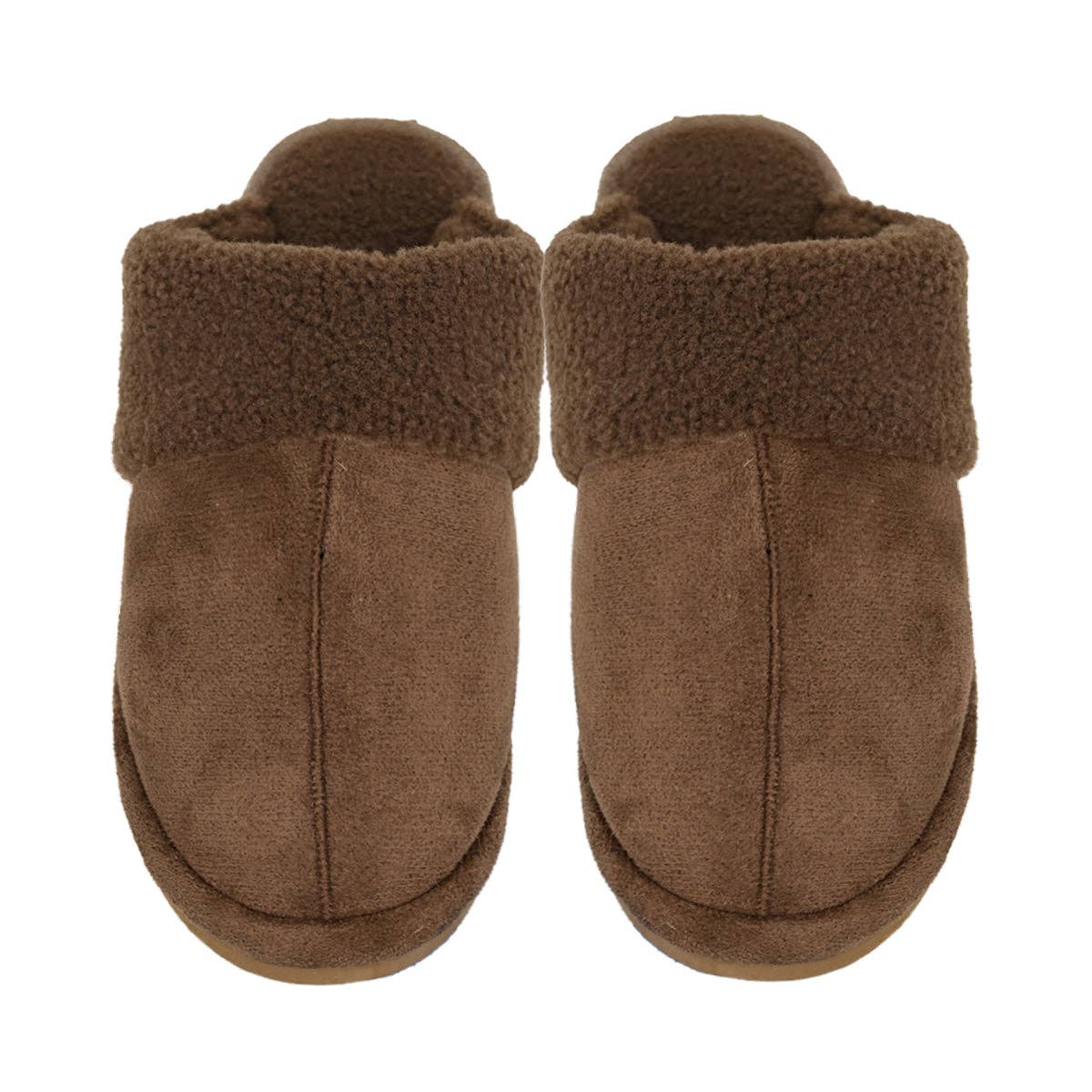 Fur Suede Sherpa C.C Slippers SPE0005: Brown / SM/MD