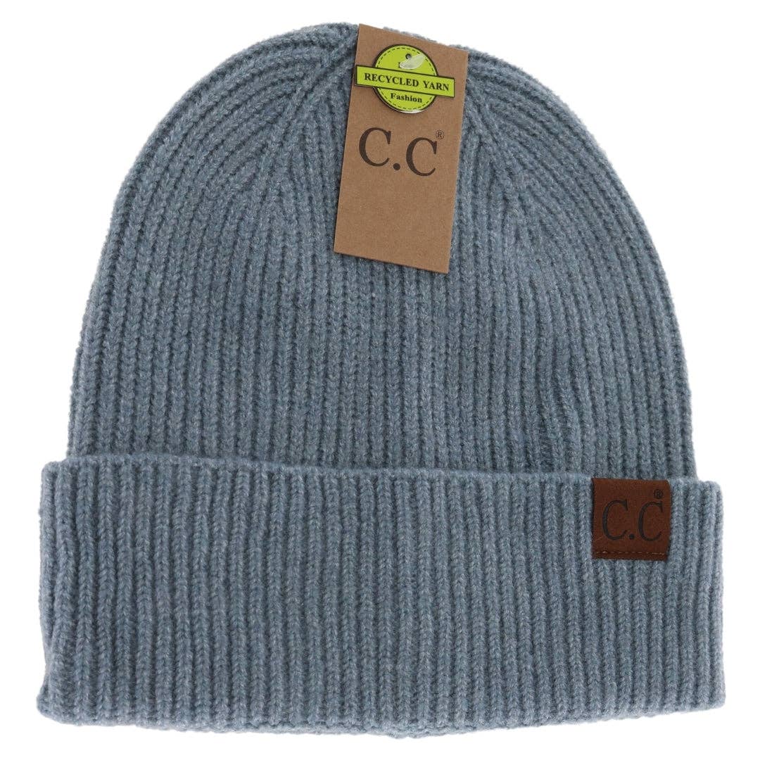 Unisex Soft Ribbed Cuff C.C Beanie HAT2075: Clay