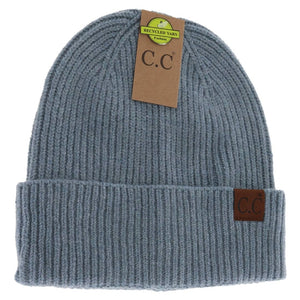 Unisex Soft Ribbed Cuff C.C Beanie HAT2075: Clay