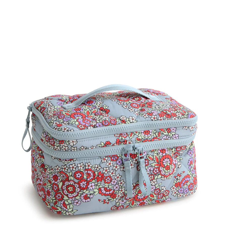 Brush Up Cosmetic Case - Paisley Bouquet in Feather Weight   -Vera Bradley