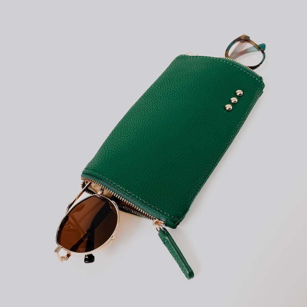 Skyla 2-in-1 Glasses Case Holder: Cream