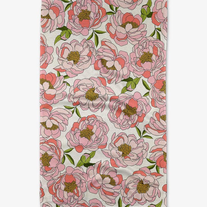 Geometry - Peony Paradise Tea Towel