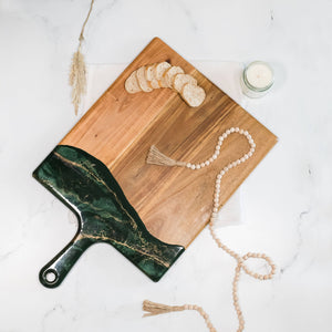 Resin Cheese Board / Charcuterie Board - Extra Large 15"x24": Northern Lights