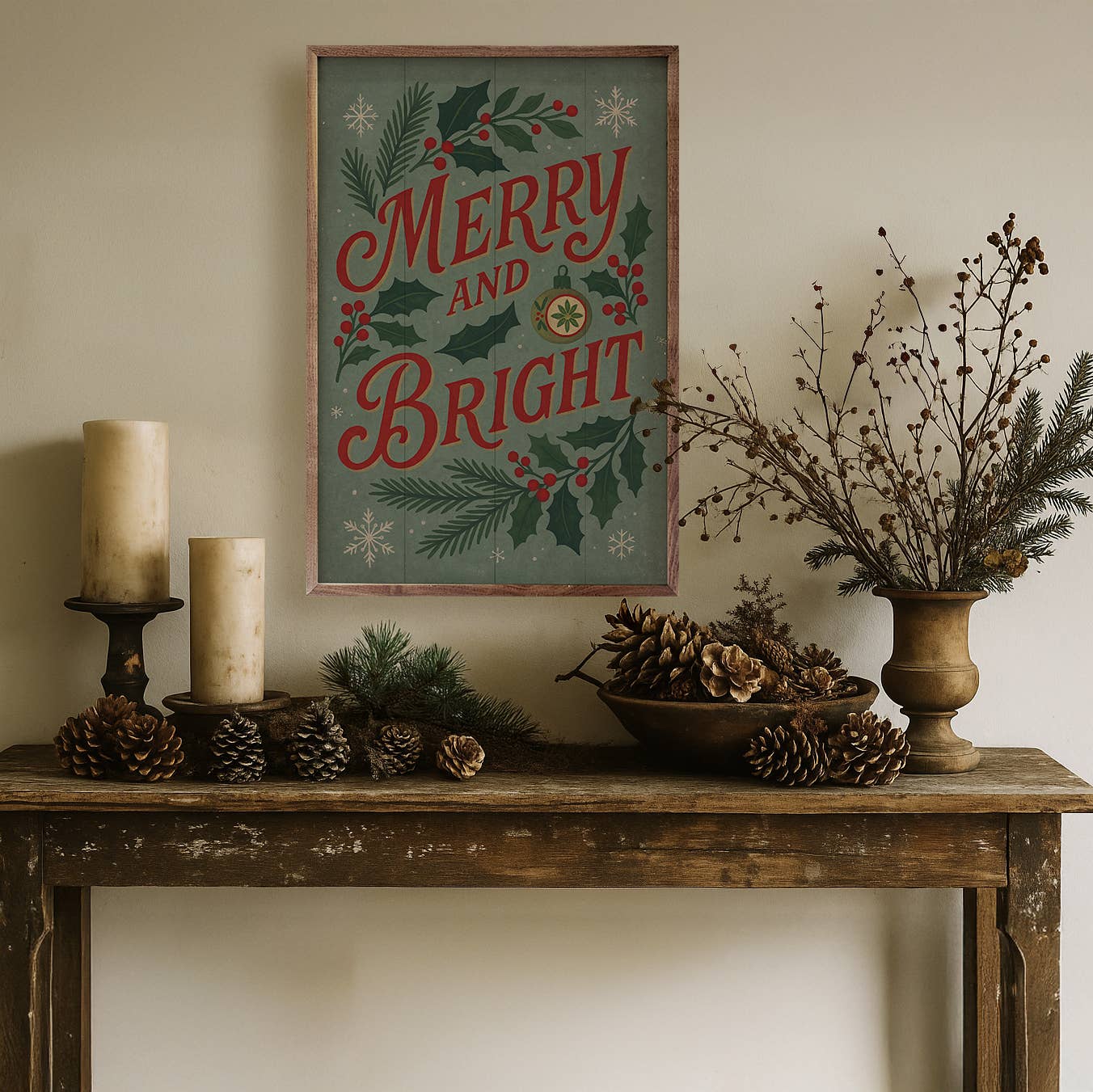 Vintage Merry And Bright: 10x16