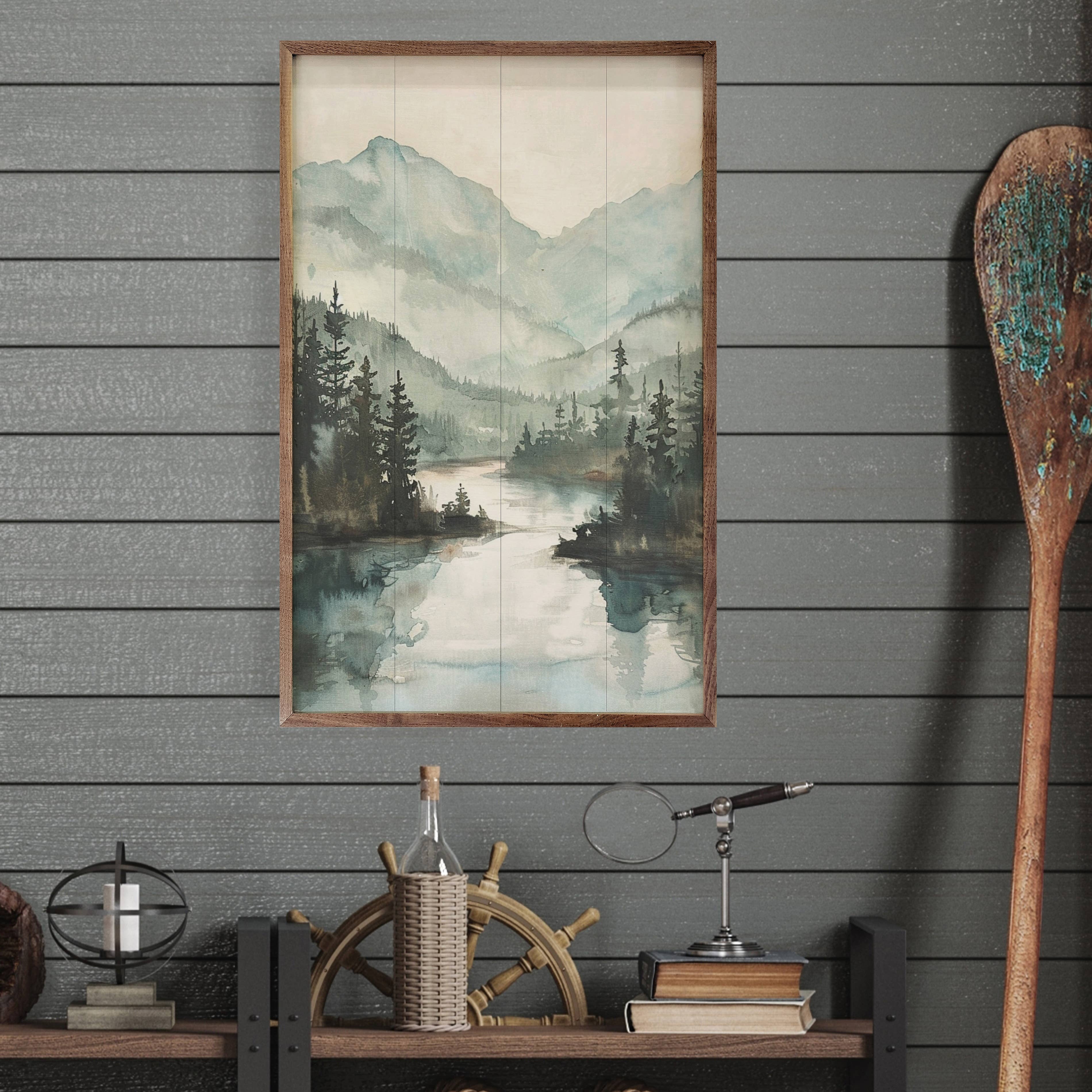 Mountain River View: 10 x 16 x 1.5