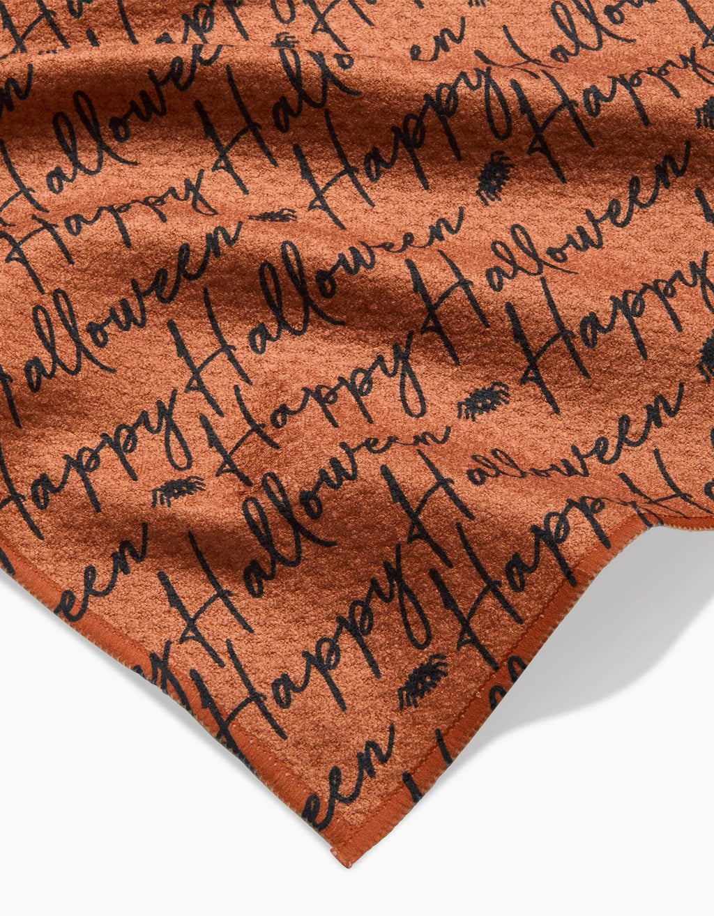 Halloween Script Orange Bar Towel