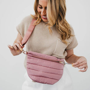 Jolie Puffer Belt Bag NEW COLORS!: Watercolor Orange Floral