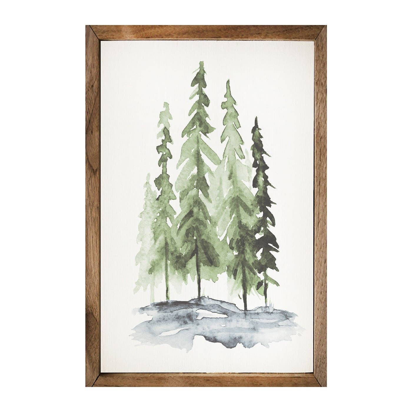 Watercolor Pines: 10 x 16 x 1.5