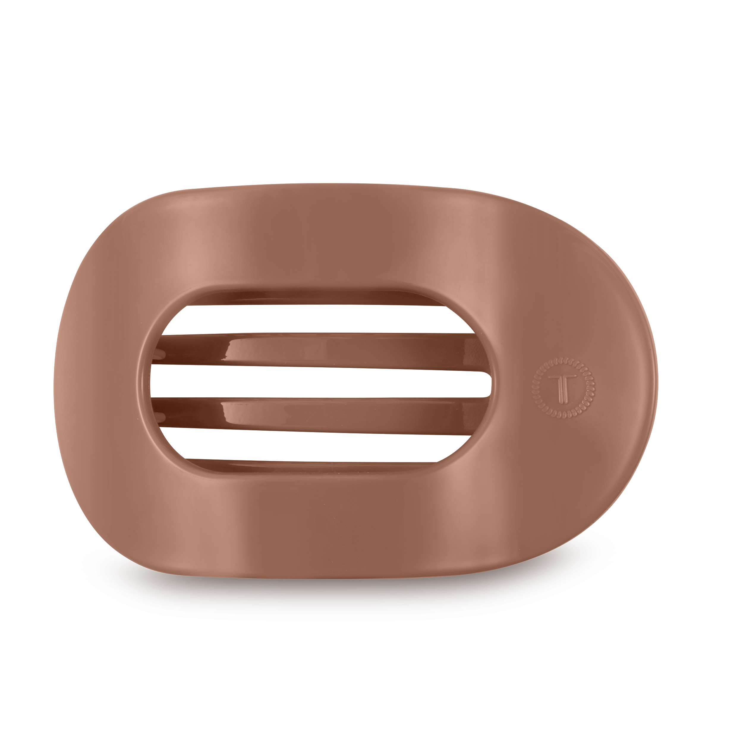 Round Flat Hair Clip | Large | Mocha Mousse