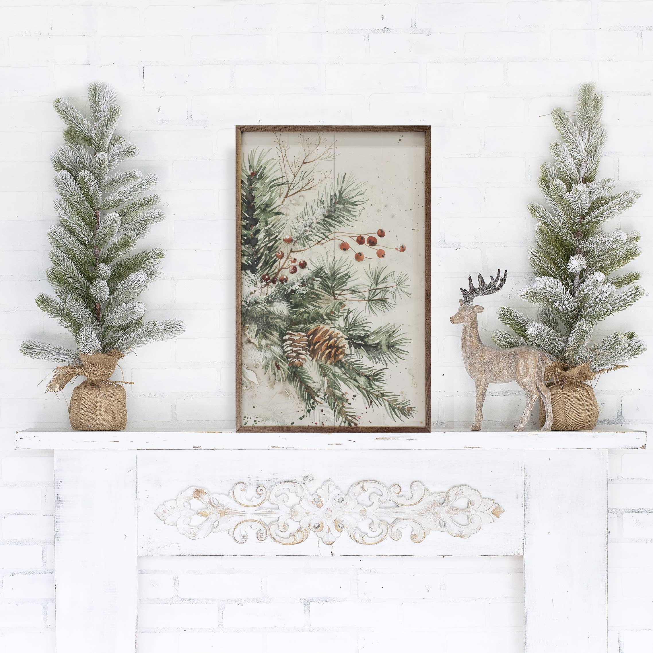 Branches Of Christmas By Petals Prints Design: 10 x 16 x 1.5