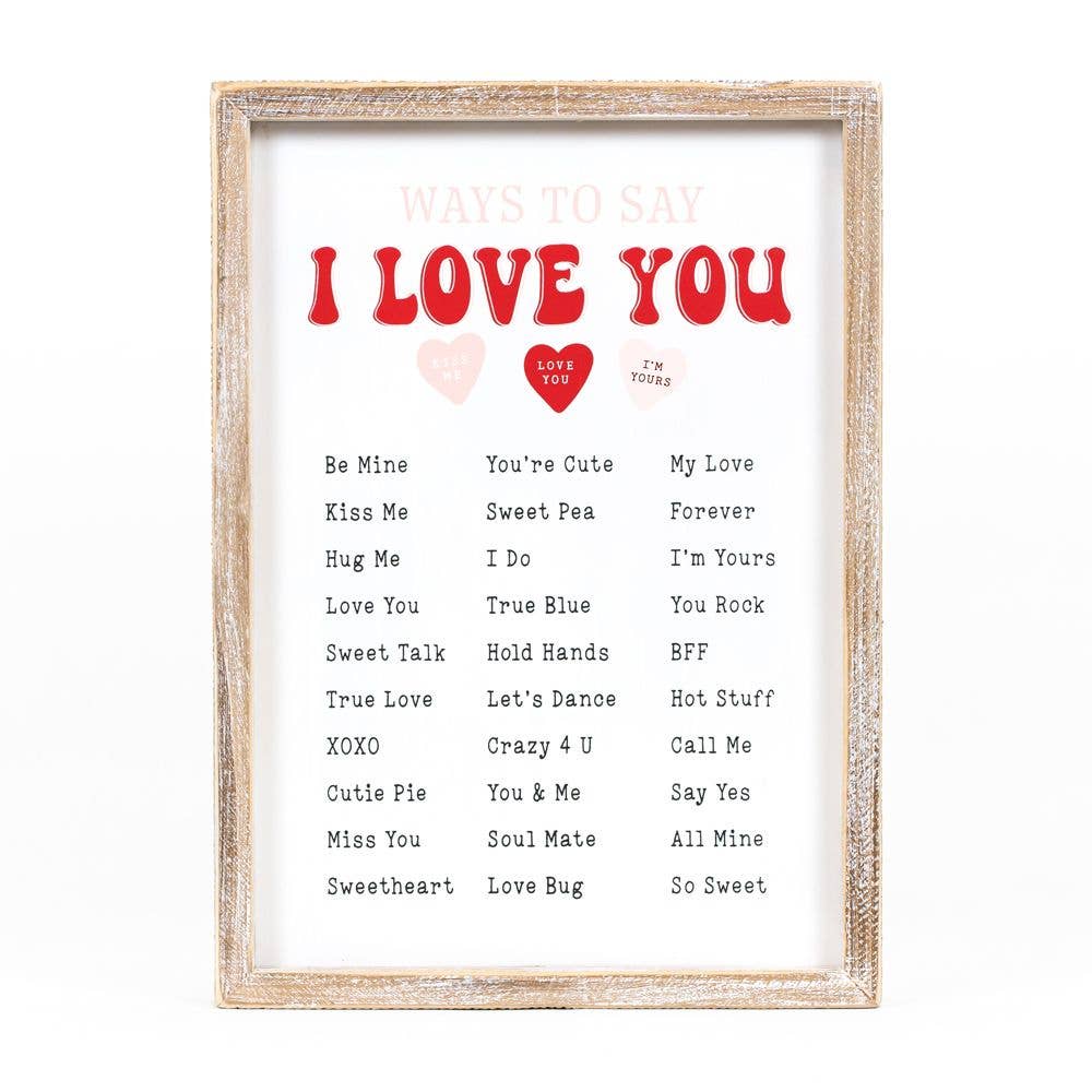 20139 - 10x14  frame sign (LOVE/LUCKY)  Valentine St Patrick 20139