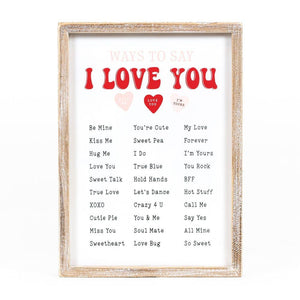 20139 - 10x14  frame sign (LOVE/LUCKY)  Valentine St Patrick 20139