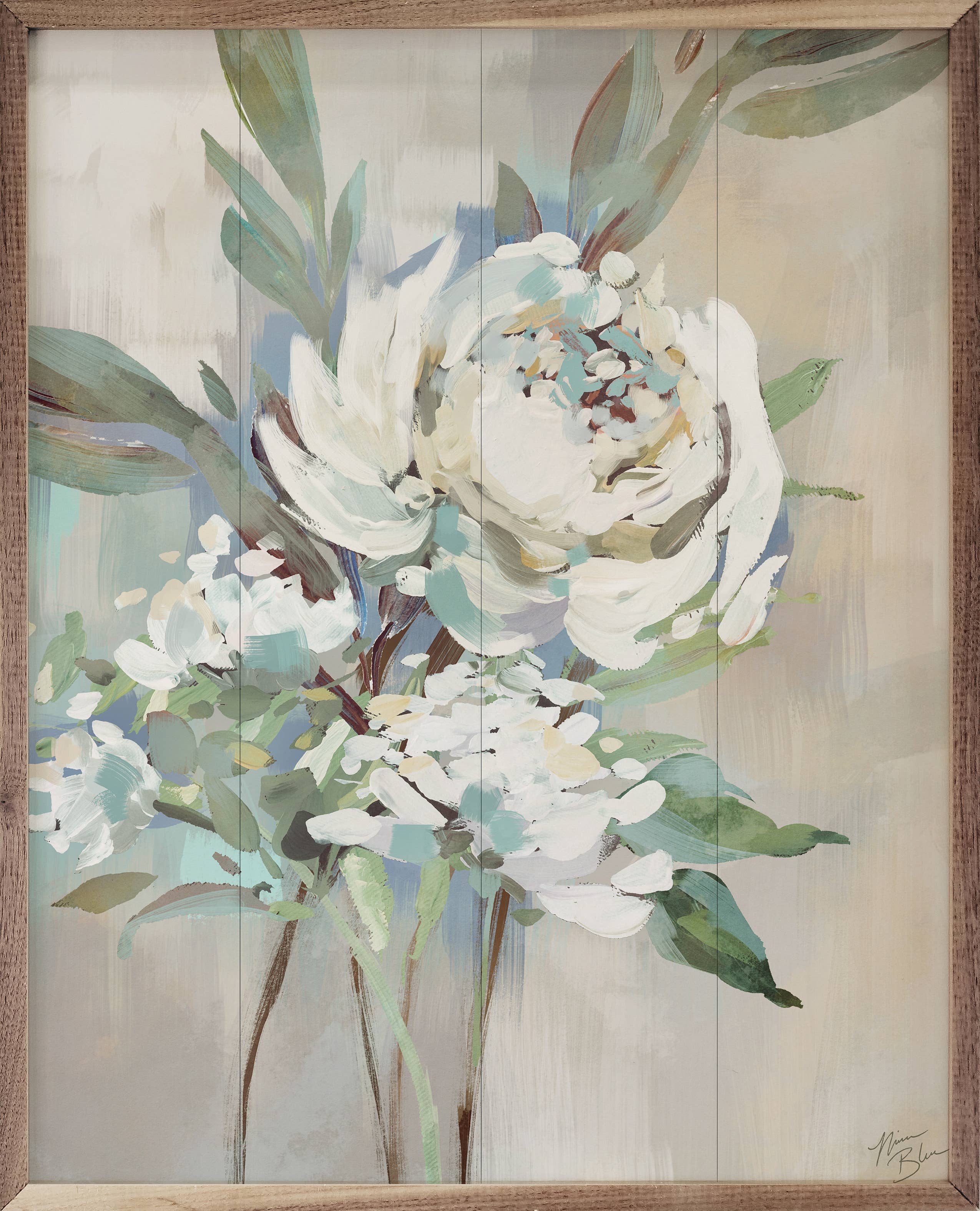 Antique Rose 1 By Nina Blue: 16 x 20 x 1.5