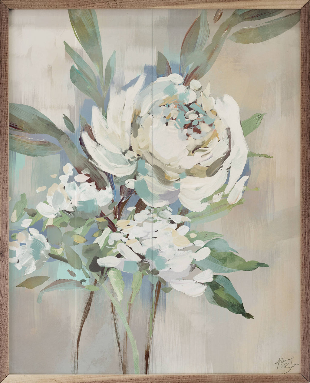 Antique Rose 1 By Nina Blue: 16 x 20 x 1.5