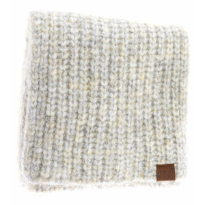 Soft Ribbed Oblong C.C Scarf SF2074: Dk. Grey Multi