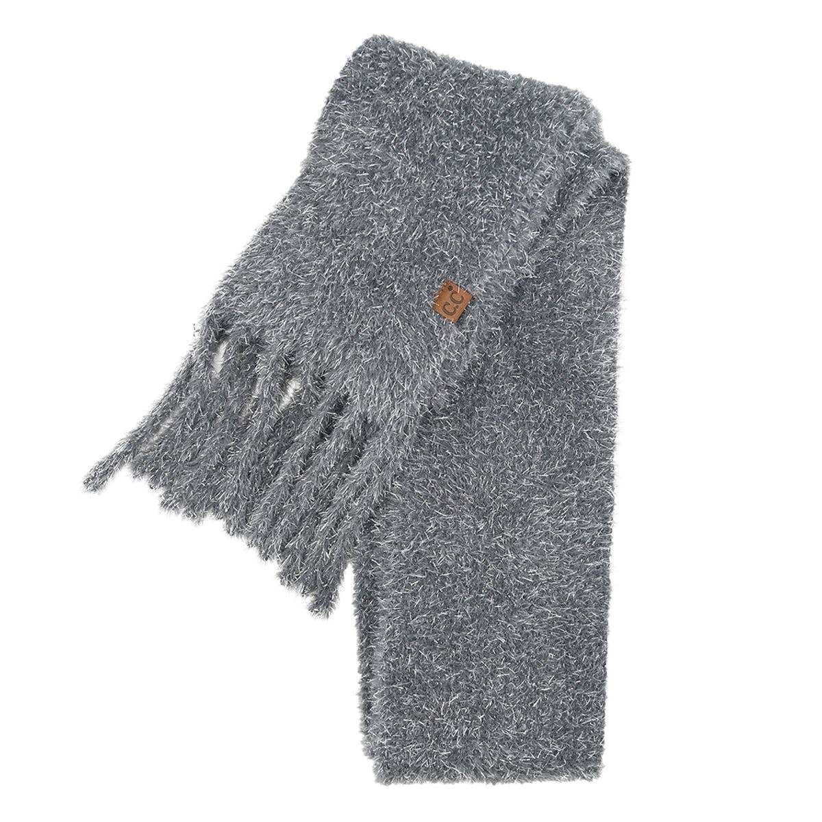 Metallic Eyelash C.C Scarf SFC0118: Black