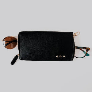 Skyla 2-in-1 Glasses Case Holder: Cream