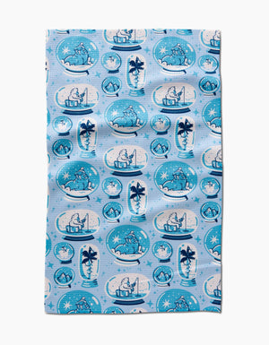 Winter Snow Globe Collection Tea Towel